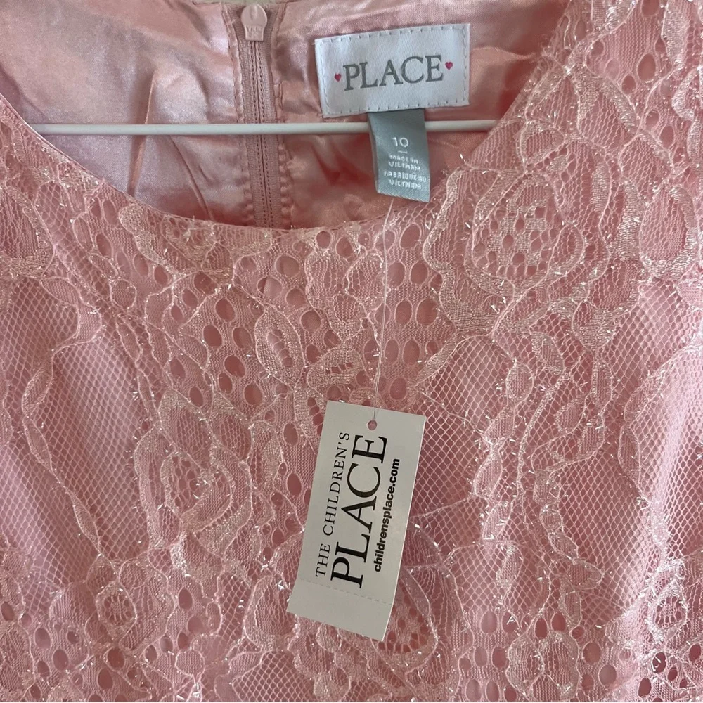 The Children's Place Girl’s Pink Scoop Neck Dress‎ Size 10 New with Tags